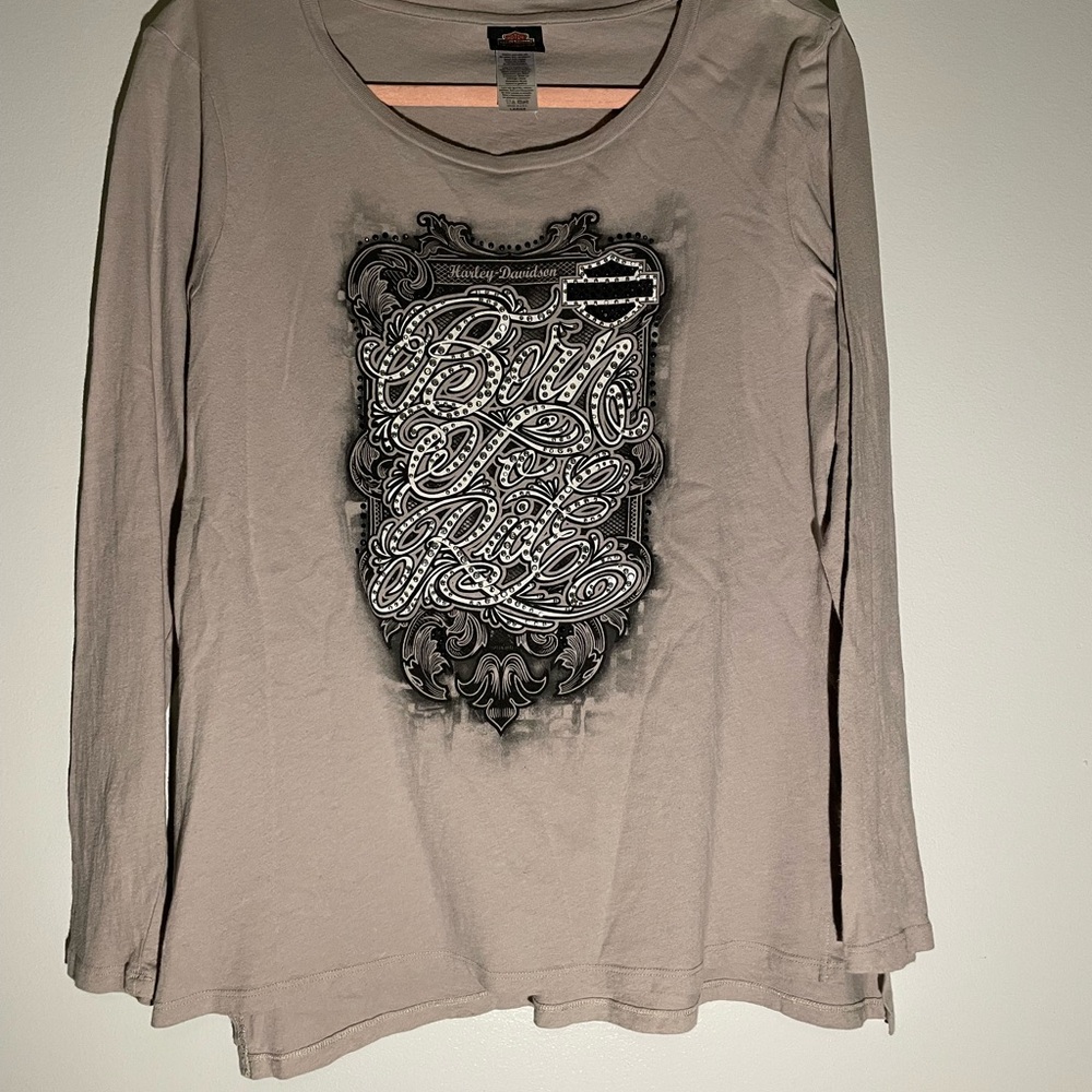 Harley-Davidson Taupe Long Sleeve Tee